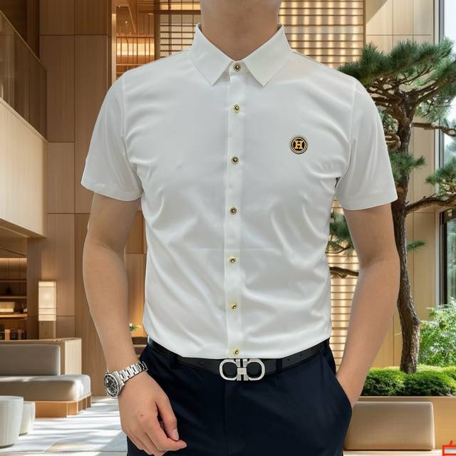 Hermes 2025 Spring and Summer latest short-sleeved shirts, casual short-sleeved