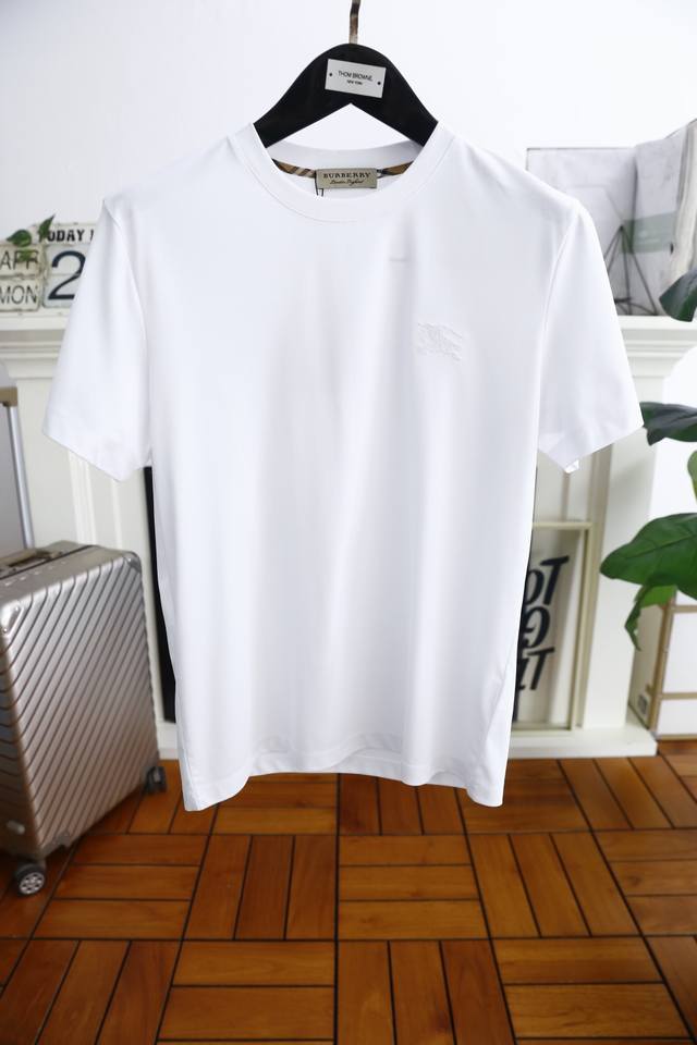 Burberry Burbe*Ry. 25Bur summer new men's round neck short sleeves luxury brand