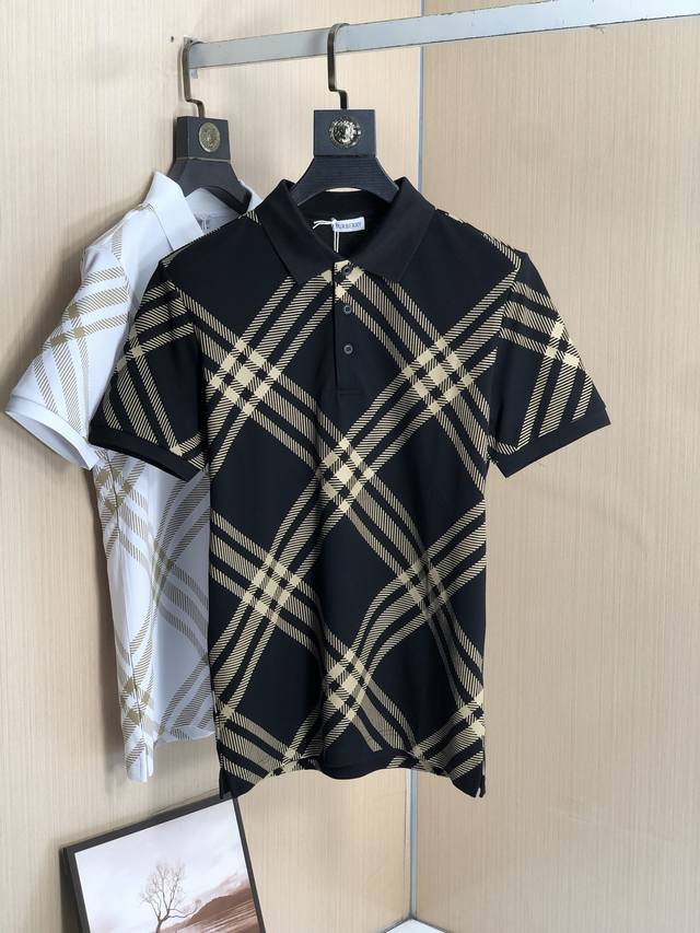 Burberry 2025Ss new summer logo men's lapel Polo shirt! Classic business men's s
