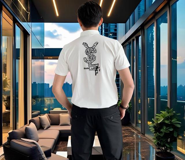 Ysl Saint Laurent 2025 Spring and Summer Men's Shirt Fashion Casual Short-sleeve