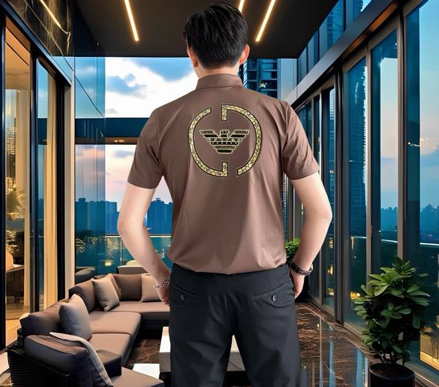 Armani 2025 Spring and Summer Men's Shirt Fashion Casual Short-sleeved Shirt, Ho