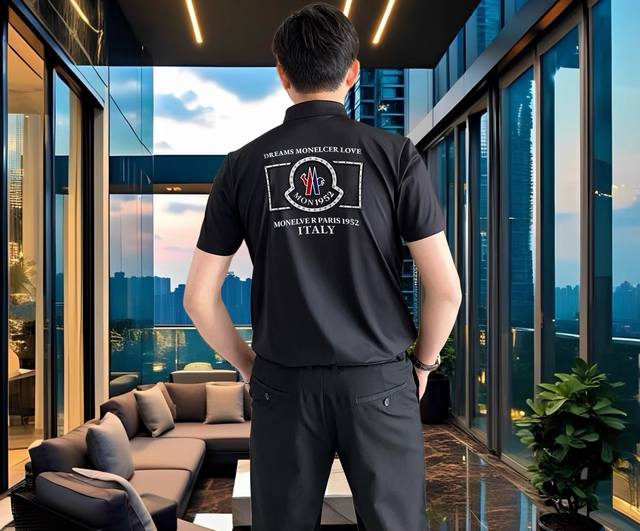 Moncler 2025 Spring and Summer Men's Shirt Fashion Casual Short-sleeved Shirt, H