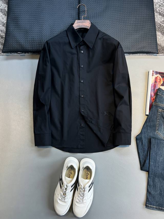 High-version slightly loose Burberry casual long-sleeved shirt, channel goods of
