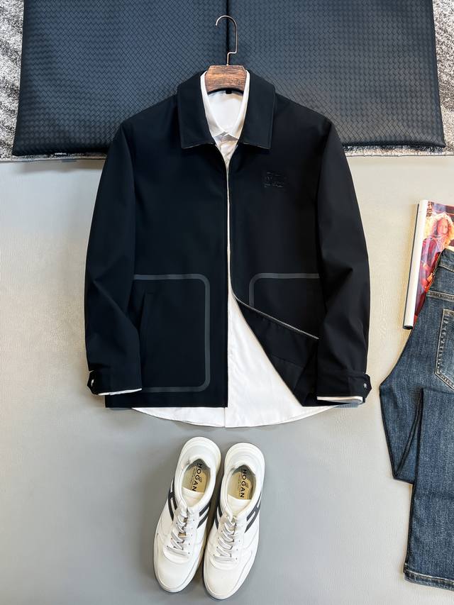 Pra25Ss New Early Spring High-density Twill Cotton Lapel Jacket, Men's Classic W