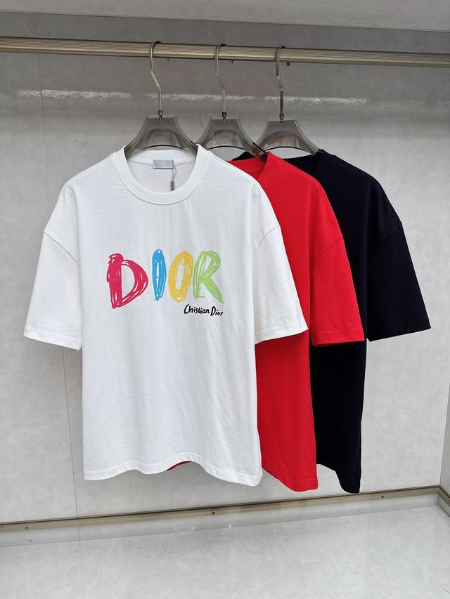 Dior 2025Ss latest spring and summer short-sleeved T-shirt, soft to the touch, c