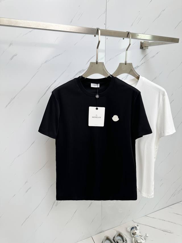 Mo 2025 Spring and Summer new men's round neck short-sleeved T-shirt counters si