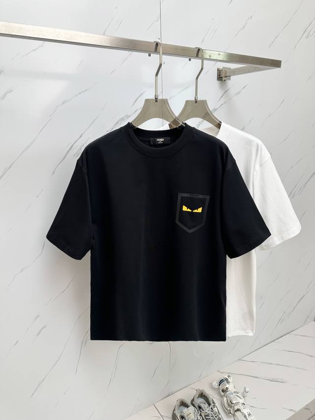 Fd 2025 Spring and Summer new men's round neck short-sleeved T-shirt counters ar