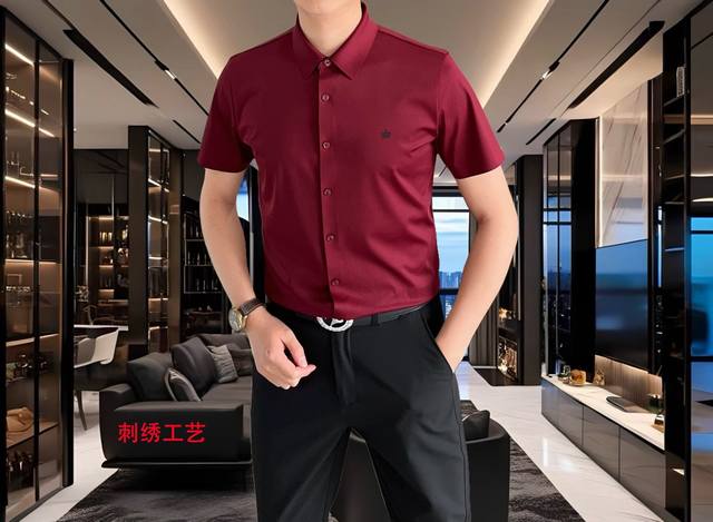 D&G Dolce & Gabbana 2025 Spring and Summer Men's Shirt Fashion Casual Short-slee