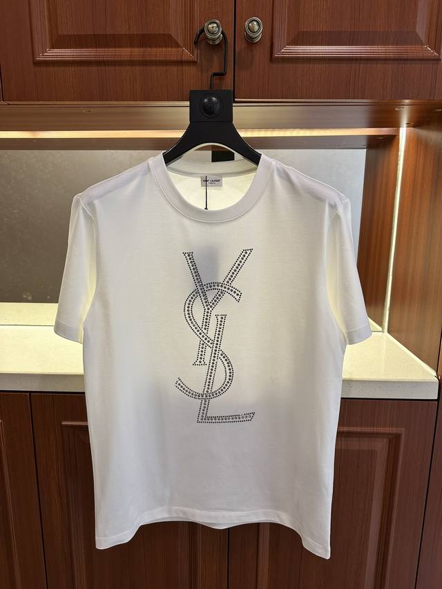 Shengjia 2025 new round neck short-sleeved T-shirt. Made of double mercerized fa