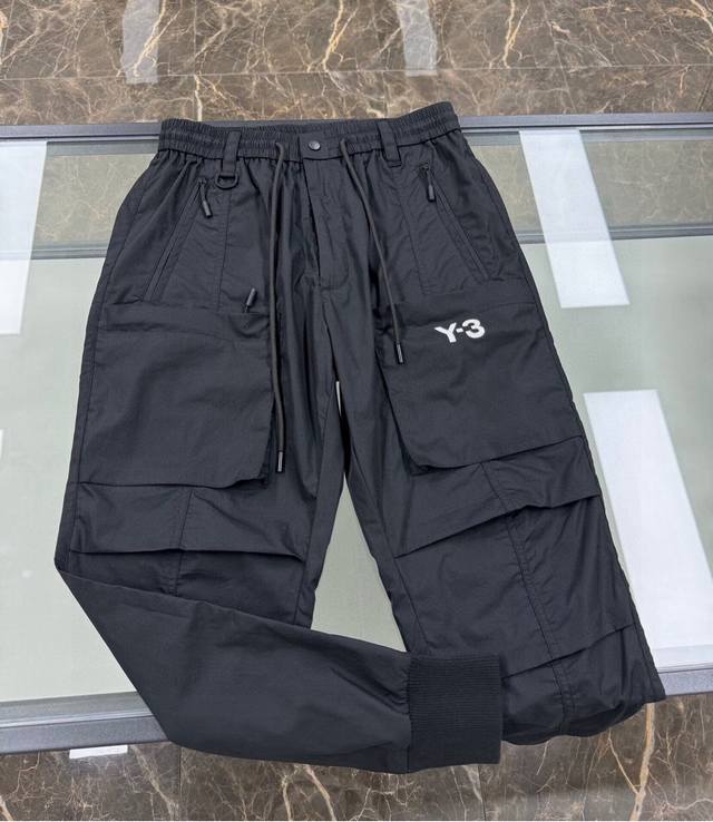 25Ss new Yamamoto family zipper multi-pocket thin casual pants, men's rubber pri