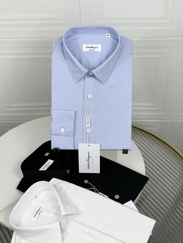 Ferragamo. Fra men's high-end business casual long-sleeved shirt, from a famous