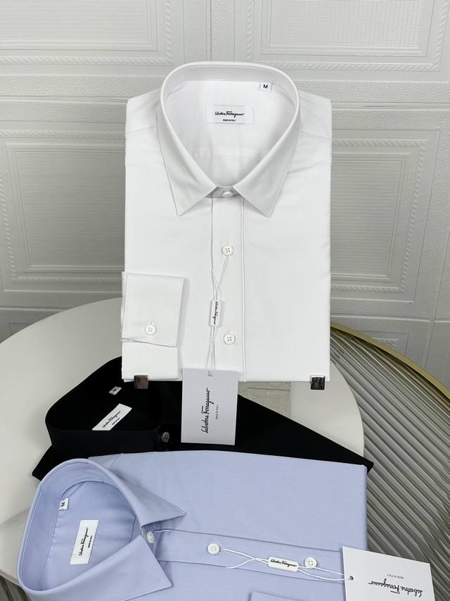 Ferragamo. Fra men's high-end business casual long-sleeved shirt, from a famous