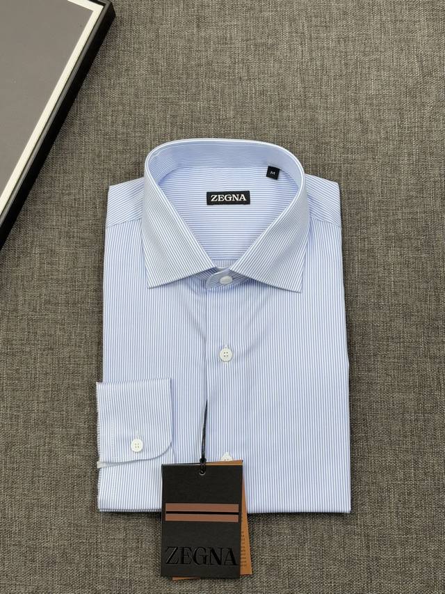 Ermenegildo Zegna Ez main brand, men's long-sleeved shirt The design follows the