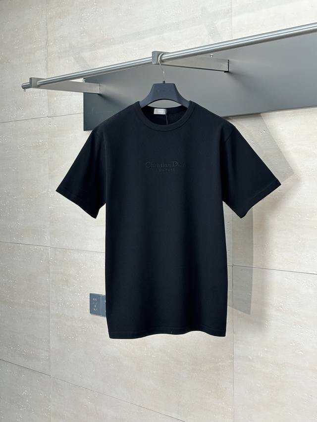Dio* Dior 25 new color logo embroidered short-sleeved T-shirt Customized pure co