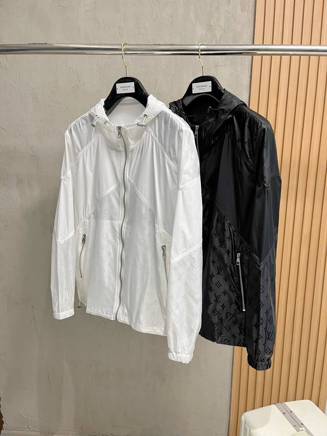 Lv classic custom splicing monogram jacquard fabric sun protection clothing thin
