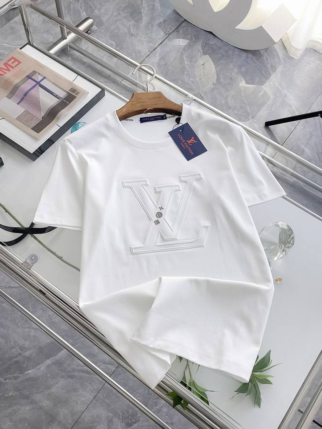 Lv 2025 Spring and Summer New Release Counter Latest Short-sleeved Round Neck T-