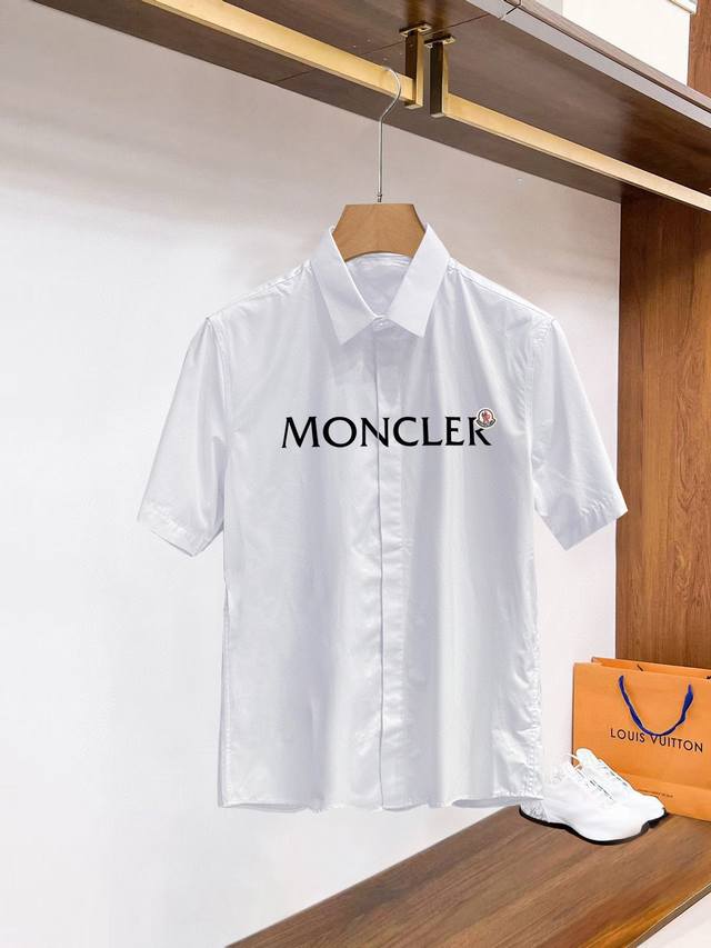 Mo counter's latest men's must-have short-sleeved shirt, 100% natural cotton, co