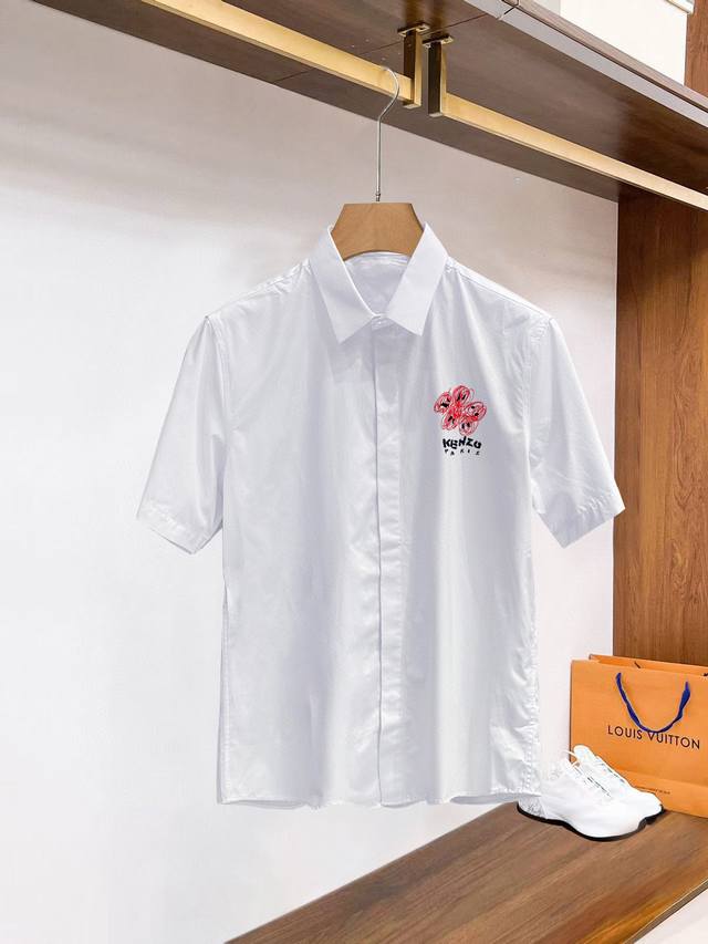 Ke counter's latest men's must-have short-sleeved shirt, 100% natural cotton, co