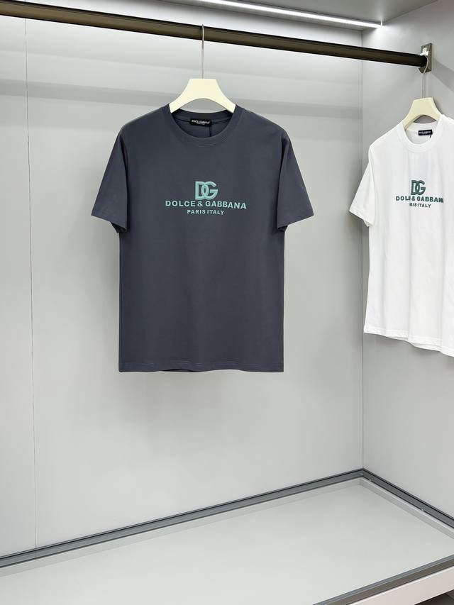 Dg 2025 Spring and Summer new men's round neck short-sleeved T-shirt counters si