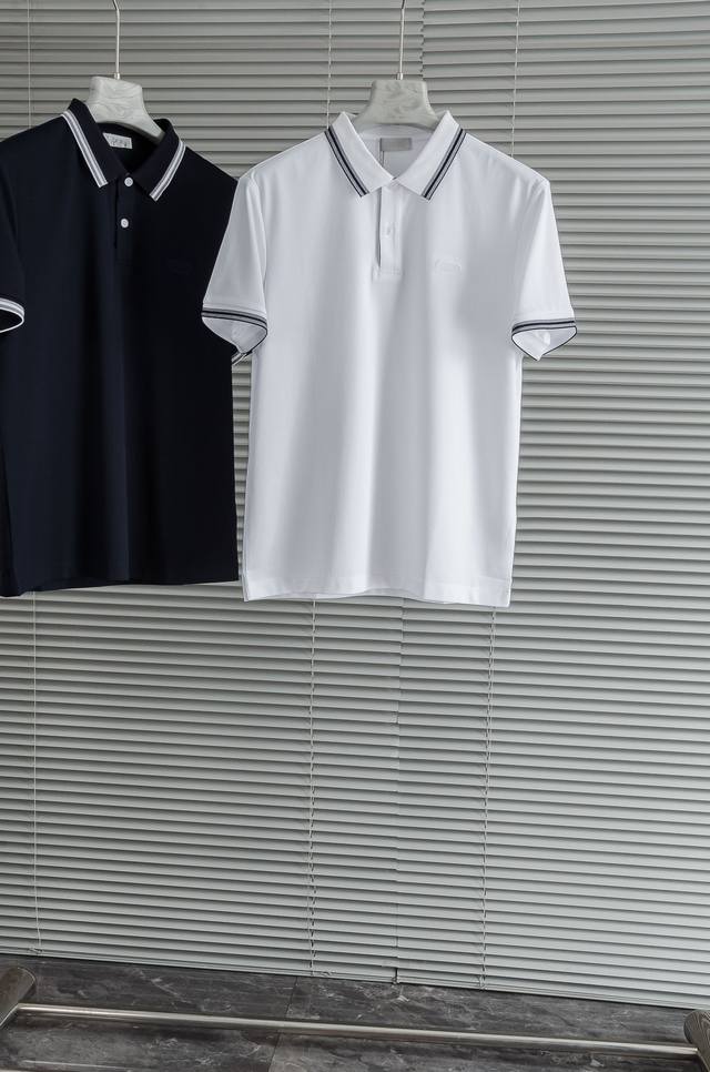 New# Di Or 2025 Men's Business Casual Solid Color Lapel Short Sleeve Polo Shirt#