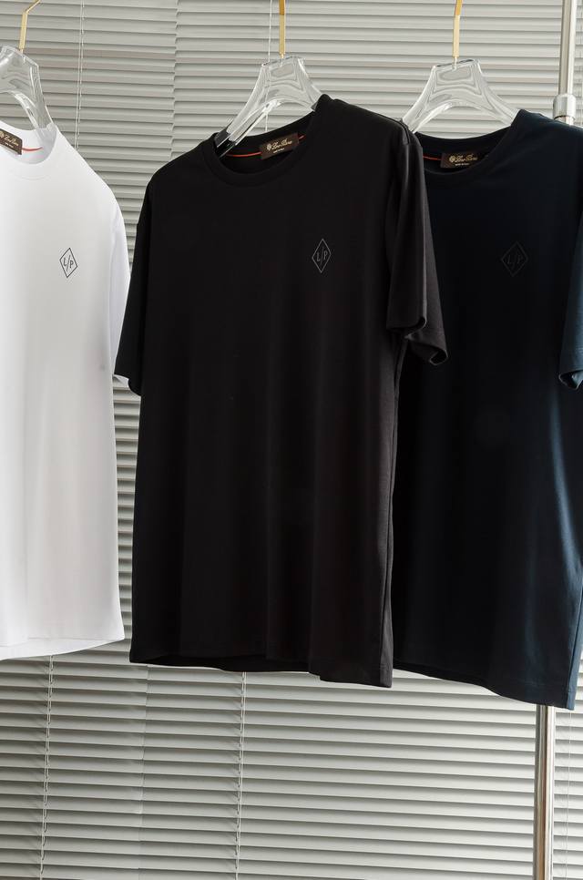 New# Lp Loyo Pia 2025 Spring and Summer Ss Mercerized Round Neck T-shirt#Selecte