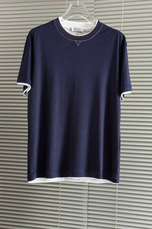 New# Bc Italy 2025 Spring and Summer Ss Mercerized Round Neck T-shirt#Selected i