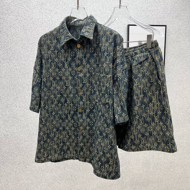 Lvjia, new denim suit, made of top-quality original fabric, full-body jacquard c