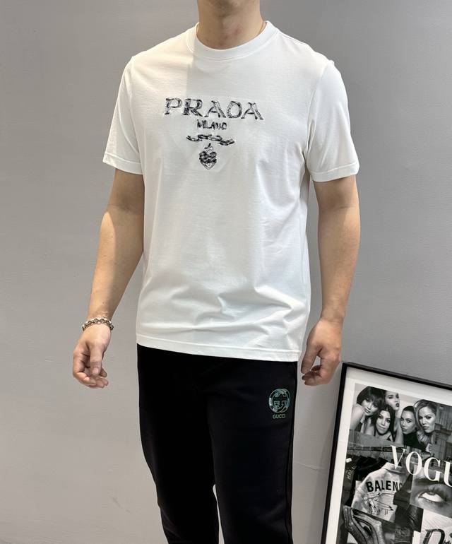 Prad* Prad 25 Spring and Summer Men's Round Neck Short Sleeve. Classic graphic 3