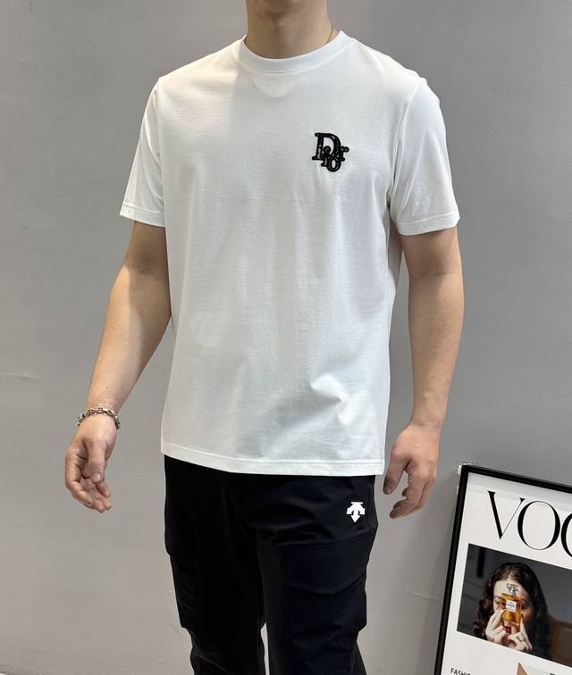 Dio*R Dior 25S new mercerized cotton T-shirt. The fabric has a strong drape! The