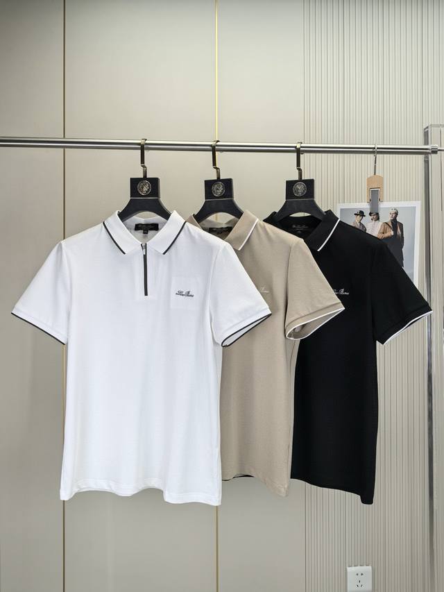 Lp, 25 Spring and Summer new original men's lapel Polo shirt short-sleeved T-shi