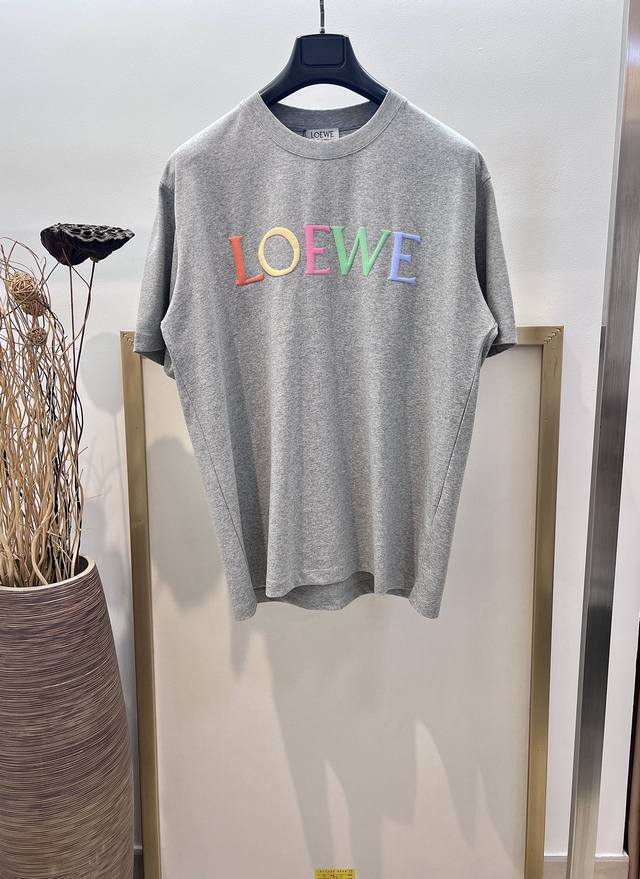 Size: SML XL Gray and white Os loose version unisex Loewe 2025Fw candy three-dim