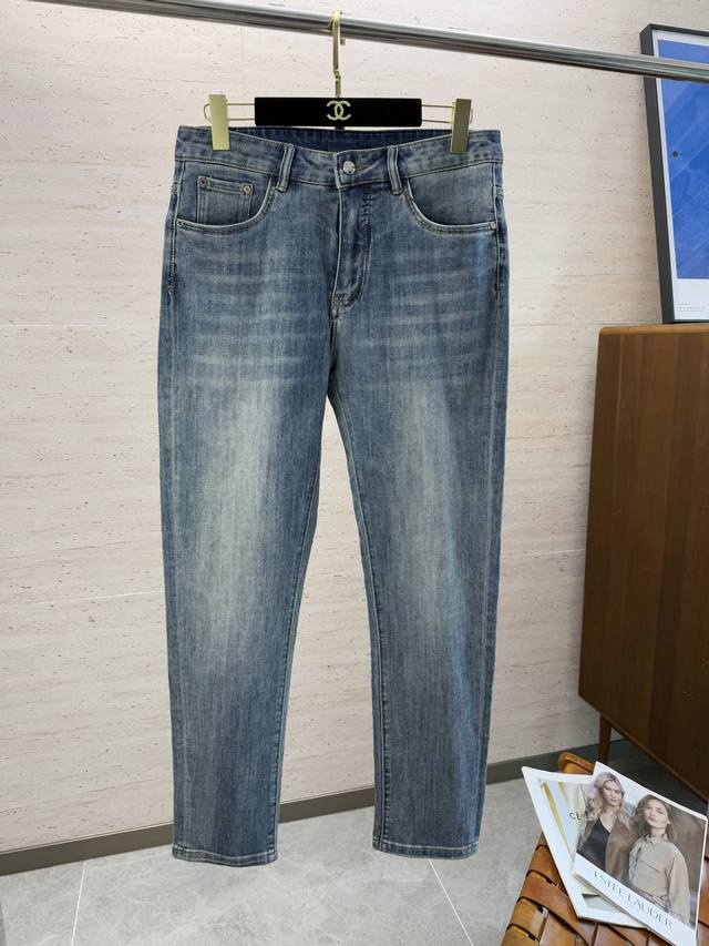 Lp.25S Spring and Summer Men's Straight Jeans Made of cotton denim fabric, soft