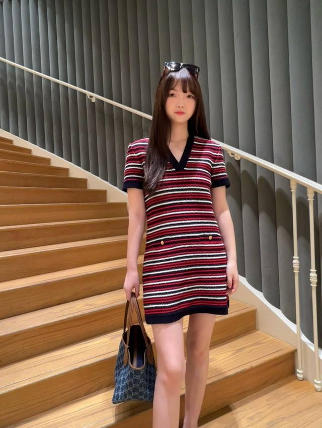Gucc new striped knitted dress Size: SML
