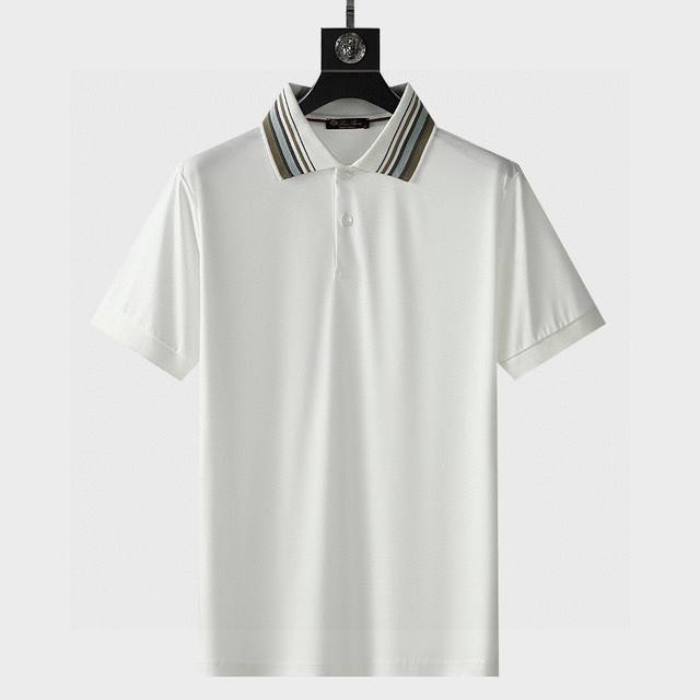 Lp's latest three-color model ~ Silk and cotton blended short-sleeved lapel Polo