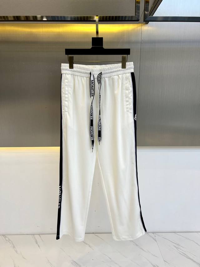 Moncler, 25S spring and summer new men's drawstring casual sports sweatpants, ne