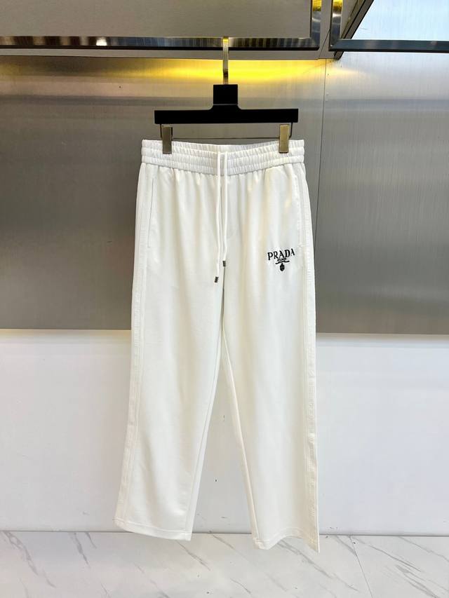 Prada, 25S spring and summer new men's drawstring casual sports sweatpants, newl