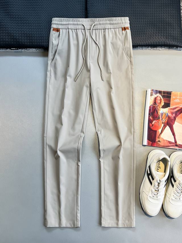 Ez25Ss Spring and Summer new thin twill cotton drawstring casual pants, men's tw