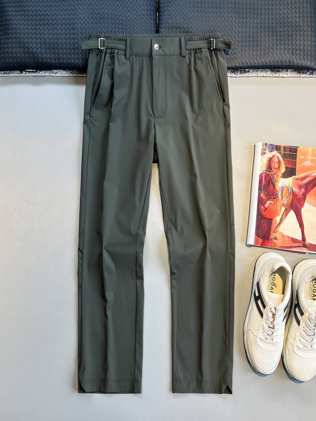 Her25Ss new spring and summer light twill woven fabric casual pants, men's back