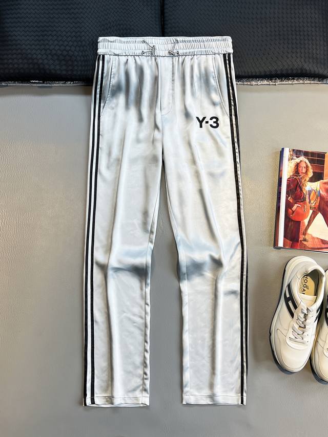 Y3 Yamamoto 25Ss new spring and summer lightweight satin drawstring sports casua