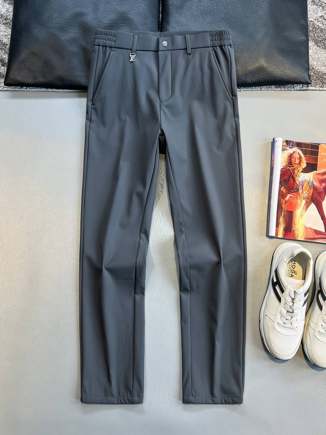2025Lv latest men's casual straight pants, luxury classic brand logo design! Str