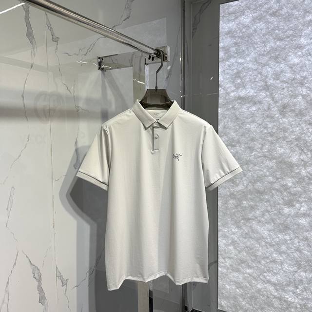 Arc Spring and Summer New Lapel Short Sleeve Color: White, Black, Gray, Green Si