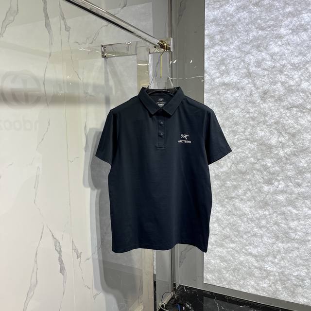 Bird House Lapel Roman Seamless Short Sleeve Color: White Gray, Dark Gray, Navy