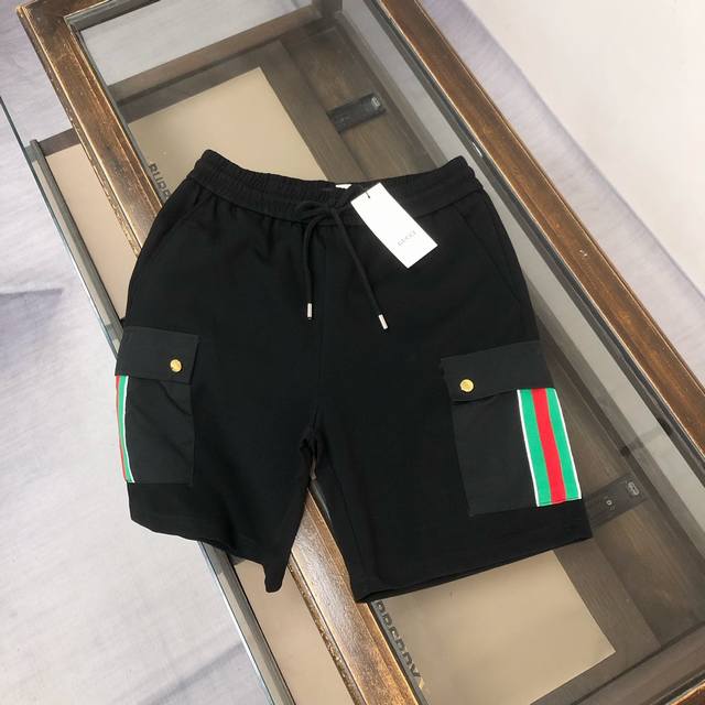 Cgucci Gucci's latest 2025 casual work shorts, custom fabrics ~ side work-style