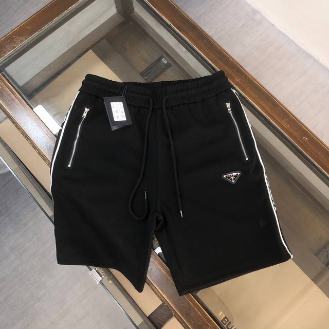 Cprada Prada 2025 master-level design classic iconic Logo shorts! Triangle iron