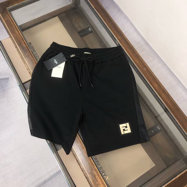Cfendi Fendi 2025 latest casual shorts, custom fabrics ~ brand logo embellishmen