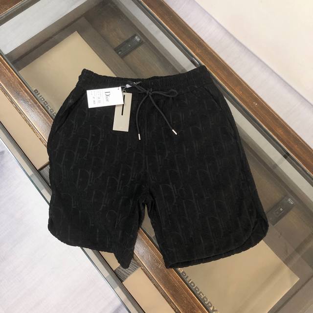 Cdior 25Ss counter same style terry shorts couple style ~ Made of cotton terry f