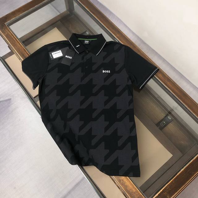 Aboss 2025 latest men's short-sleeved lapel Polo shirt, the brand's latest desig