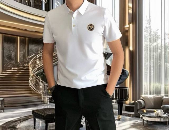 Stephen 2025 Spring and Summer new original men's lapel short-sleeved Polo shirt