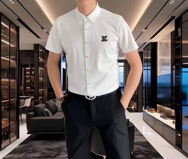 Lv Louis Vuitton 2025 Spring and Summer new men's original casual short-sleeved
