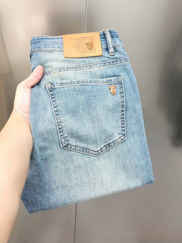 Burbe** Burberry 2025 spring and summer new men's slim-fit jeans, official websi